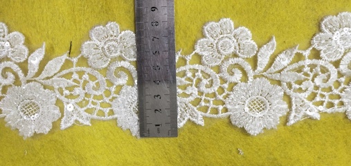 RSA0128-0826水溶花边涤纶牛奶丝刺绣花边服装辅料