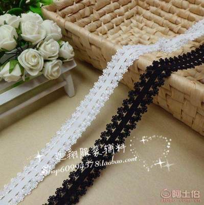 【服装辅料内衣花边内衣松紧带双边花边宽约2厘米黑色白色】新区远翔服装辅料商行 - 产品库